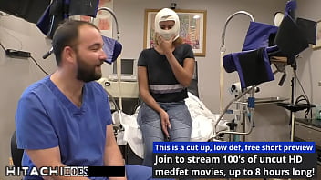 Preview 3 of Defloration Virigin - Freshman Taylor Ortega Gets Hitachi Magic Wand Orgasms By Doctor Tampa During Physical 4 College At HitachiHoes - Reup