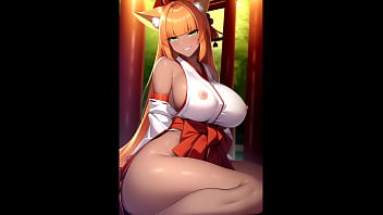 Preview 2 of Ranmaru Graphic - Hot catgirl with big butt and breast in fetival