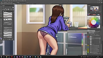 Preview 3 of Ride Love - Picarto ~ DarkCookie - Summertime Saga [720p] (2023.03.16)