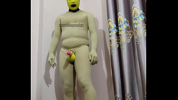 Preview 4 of Japanesa Ngetot Dg Istri Teman - Zentai BTS photo shooting behind scene banana penis