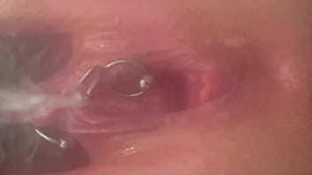 Preview 3 of Doctor Jer - Pee very strong stream from my Pierced Pussy and my hands in Latex Glove