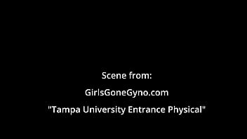 Preview 3 of Sex Afrika Sex Video - Freshman Adrianna Fox Gets Hitachi Magic Wand Orgasms By Doctor Tampa During Physical 4 College At HitachiHoes - Reup