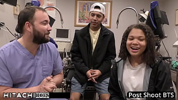 Preview 4 of Fist Time Xxx Hd Movi - Freshman Michelle Anderson Gets Hitachi Magic Wand Orgasms By Doctor Tampa During Physical 4 At HitachiHoes - Reup
