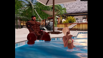 Preview 3 of Melayu Awek Goyang Pantat Doggy - super handsome hunk duane brown jerks at resort pool