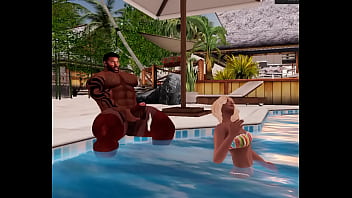 Preview 4 of Melayu Awek Goyang Pantat Doggy - super handsome hunk duane brown jerks at resort pool