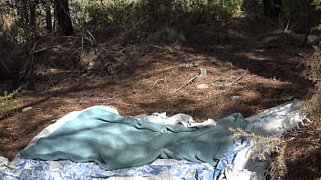 Preview 4 of Chatting Cum - A Muslim girl is getting fucked outdoors in a forest in France