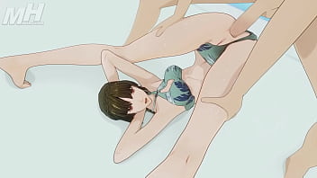 Preview 3 of Iori Furukawa Uncensored Porn - Queen Of The Pool [Mokujin Hornywood]