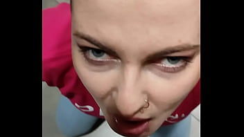 Preview 4 of On Xxxni - A young girl sucks a stranger&#039_s cock and swallows sperm in the toilet of a shopping mall in exchange for coffee