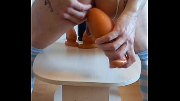 Preview 1 of Sex3 Com - Very big butt plug sucked by my ass
