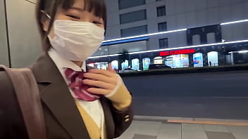 Preview 1 of Chin Ma Lay - りく(18)帰宅部【出会って間もないおじさんに本中を許す隠れヤリマンJ○】【人生初ラブホ】【背徳的なピチピチボディ】【ピンチク貧乳属性】【セクシーウェイトレスコスで2回戦目】【中出し&amp_顔射フィニッシュ】 Part1