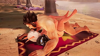 Preview 2 of Bro Fuck Sisters Ass - A Couple Having Sex on the Beach | Warcraft Parody
