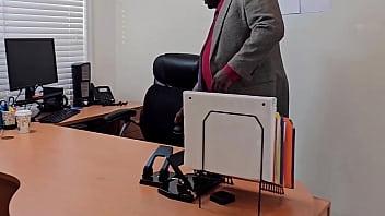 Preview 3 of Desk Sexy Videos - I got very pissed for not getting the day off I asked for,  so I pee on my boss desk (big booty hijab Muslim Milf squirting on desk) big butt