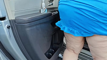 Preview 2 of Two Old Guy - I can&rsquo_t believe I couldn&rsquo_t control myself,  and almost got caught masturbating in the car and peeing in public (hot Kinky Muslim hijab Milf with big booty pissing outdoor)