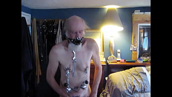 Preview 1 of Aunti Garam Hot Sex Video - oiled, , nipple clamps and weights and tailed