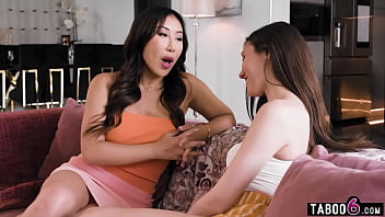 Preview 1 of Daisy Shah Xxx Video - Strapon anal fuck of Nicole Doshi by manhandling lesbian Maya Woulfe