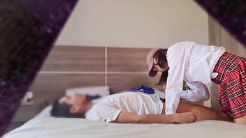 Preview 1 of School India Sex - Espiando a modelo argentina famosa follando