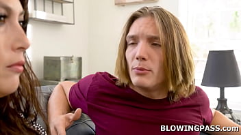 Preview 1 of Vagina Lick Hard - Big tits stepmom tit fucking then giving stepson blowjob