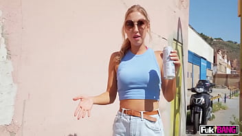 Preview 1 of Fucking Viedeo - Jayla De Angelis Squirting From Rough Public Anal Sex