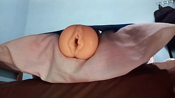 Preview 2 of Ms Cleo Asslick - Rellenando vagina de goma con mucho semen con verga palpitante hasta acabar temblando