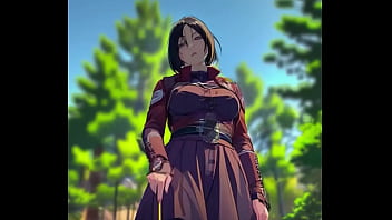 Preview 1 of Souna Kache Xxx Video - Mikasa Fucked in the Woods