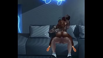 Preview 1 of Horny Art Sex In Her Wow Anal - Big booty ebony loves this dick imvu