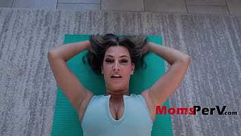 Preview 1 of House Cleaning Anal - Ultra Hot MILF In Yoga Pants Fucks Stepson