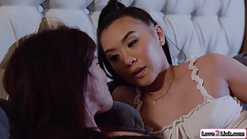 Preview 2 of Anna Adam - Asian stepdaughter licks mature stepmom