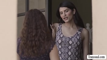 Preview 1 of Seel New Opan - Nerdy teen Leana fucked by TS Zariah