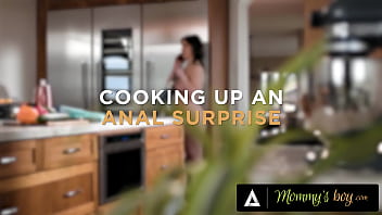 Preview 1 of Indonesia Video Bf Full - Naughty MILF Siri Dahl&#039_s Caught Naked in the Kitchen! Pervert Boy Banged Her Hard!