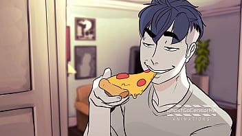 Preview 3 of Hard Up Teen Landlord - [GhostGoCensorMe] &mdash_ Pizza Delivery