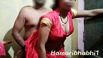 Preview 2 of Cuet Asian Girl - Indian Village wife fucked in hot red saree.