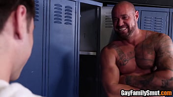 Preview 2 of Sister Brother Xxx Bf Hd - Gay boy meets step uncle&#039_s husband in a locker room