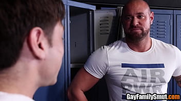 Preview 1 of Sister Brother Xxx Bf Hd - Gay boy meets step uncle&#039_s husband in a locker room