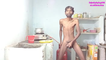 Preview 1 of 50 Plus Sex - Rajeshplayboy993 cooking aalu curry and masturbating dick