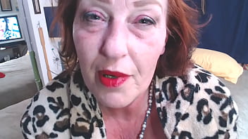 Preview 1 of School Girls Lesbians - 889 Dressed in red lingerie,  Redhead mature Dawn lets loose the dirty talk and lays back to finger herself to orgasm