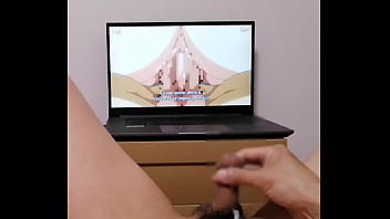 Preview 4 of Indian Bhabhi Gangbang - Horny Otaku Moaning Jerking Off Big Dick While Watching Cute Pretty Young Girl Fuck Hot Hentai anime. camshot POV