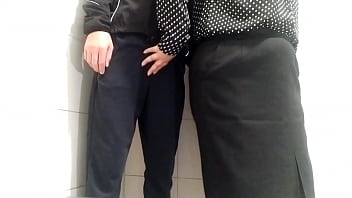 Preview 1 of Mom Sex Gost - Filled with hot cum all over sexy milf&#039_s gorgeous fat ass in public toilet