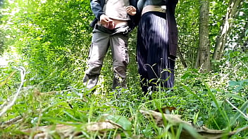 Preview 3 of Colleges Main Der Bf - Stranger teases my nipples while I desperately milk him outdoors