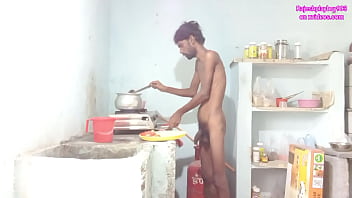 Preview 3 of Mom Gangbanged In Front Of Son - Rajeshplayboy993 coocking curry,  masturbating dick,  fingering in the ass hole