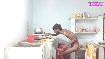 Preview 1 of Mom Gangbanged In Front Of Son - Rajeshplayboy993 coocking curry,  masturbating dick,  fingering in the ass hole