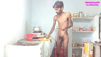 Preview 4 of Mom Gangbanged In Front Of Son - Rajeshplayboy993 coocking curry,  masturbating dick,  fingering in the ass hole
