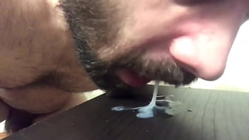 Preview 3 of C4k Com - Licking up more of my cum
