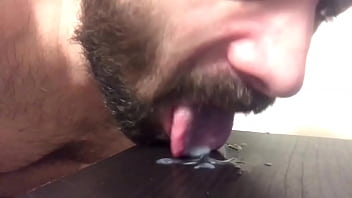 Preview 4 of C4k Com - Licking up more of my cum