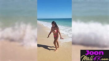 Preview 1 of Www Com Sex Nayanthra - Hot masturbation after outdoor posing and big tits teen Joon Mali pleased herself