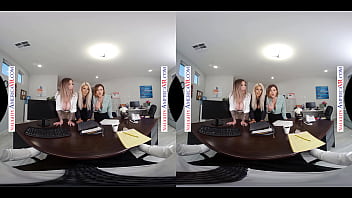 Preview 1 of Sex Pornvideo - Your dillydallying in the office when your sexy,  busty coworkers Bridgette B.,  Karma Rx,  and Krissy Lynn storm in for your hard cock
