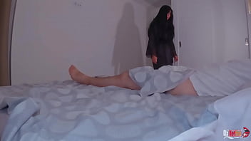 Preview 1 of Tinere Virgine - The stepson did not expect to see that the stepmother sucks his dick,  and then sit on the dick with a wet pussy