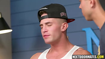 Preview 2 of Gianna Tease - Hot frat boys spank &amp_ fuck in threesome