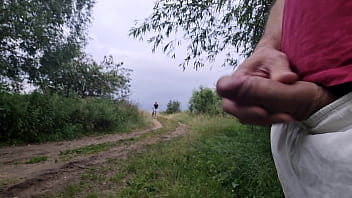 Preview 1 of Sex Boy Gay Iranian - I public jerk off dick near unknown busty blonde girl and she want look how i masturbate and want touch my cock