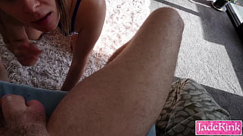 Preview 2 of Dildo Hard Videos - Blue eyes beautiful girlfriend sucking boyfriend big dick