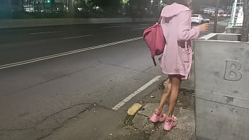 Preview 2 of Wankitnow Joi Samantha Alexandra - Prostituta de tlalpan por una noche,  flaquita trans con miniflada exhibiendo su culito